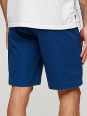 Superdry Blue Stretch Chinos Shorts - Image 2 of 5