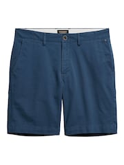 Superdry Blue Stretch Chinos Shorts - Image 4 of 5