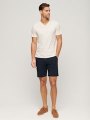 Superdry Blue Stretch Chinos Shorts - Image 2 of 7