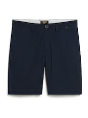Superdry Blue Stretch Chinos Shorts - Image 5 of 7