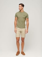 Superdry Brown Stretch Chinos Shorts - Image 3 of 5