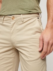 Superdry Brown Stretch Chinos Shorts - Image 4 of 5
