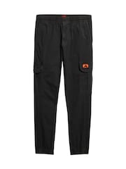Superdry Black Slim Para 100% Cotton Cargo Trousers - Image 4 of 5