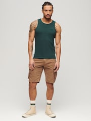 Superdry Green 100% Cotton Essential Logo Vest - Image 3 of 5
