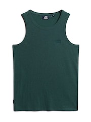 Superdry Green 100% Cotton Essential Logo Vest - Image 4 of 5