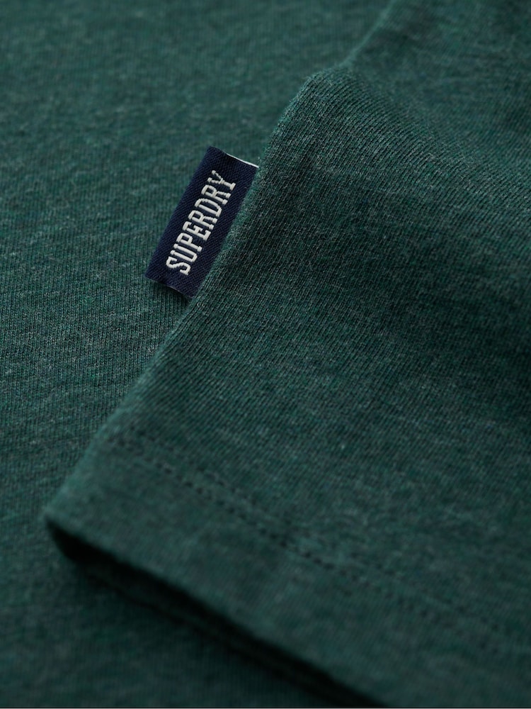 Superdry Green 100% Cotton Essential Logo Vest - Image 5 of 5