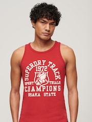 Superdry Red Track and Field Ath Graphic Vest - Image 1 of 6
