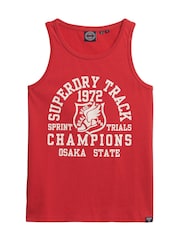 Superdry Red Track and Field Ath Graphic Vest - Image 4 of 6