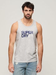 Superdry Grey Sportswear Logo Relaxed Vest - Image 1 of 4