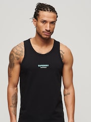 Superdry Black 100% Cotton Sportswear Logo Relaxed Vest - Image 3 of 6