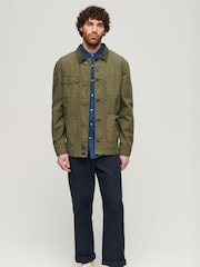 Superdry Green Merchant Cotton Work 100% Cotton Jacket - Image 2 of 6