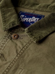 Superdry Green Merchant Cotton Work 100% Cotton Jacket - Image 5 of 6