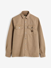 Superdry Brown Canvas Workwear Overshirt - Image 1 of 1