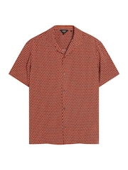 Superdry Red Short Sleeve Revere 70s Shirt - Image 4 of 6