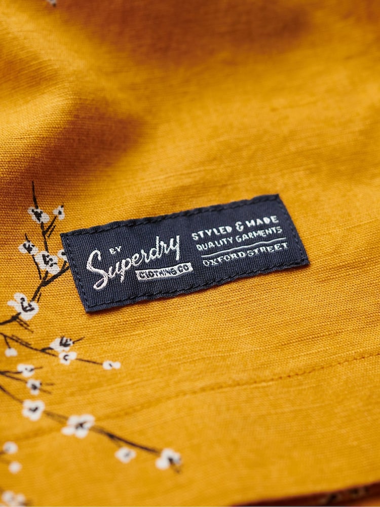 Superdry Golden Blossom Short Sleeved Beach Shirt - Image 6 of 6