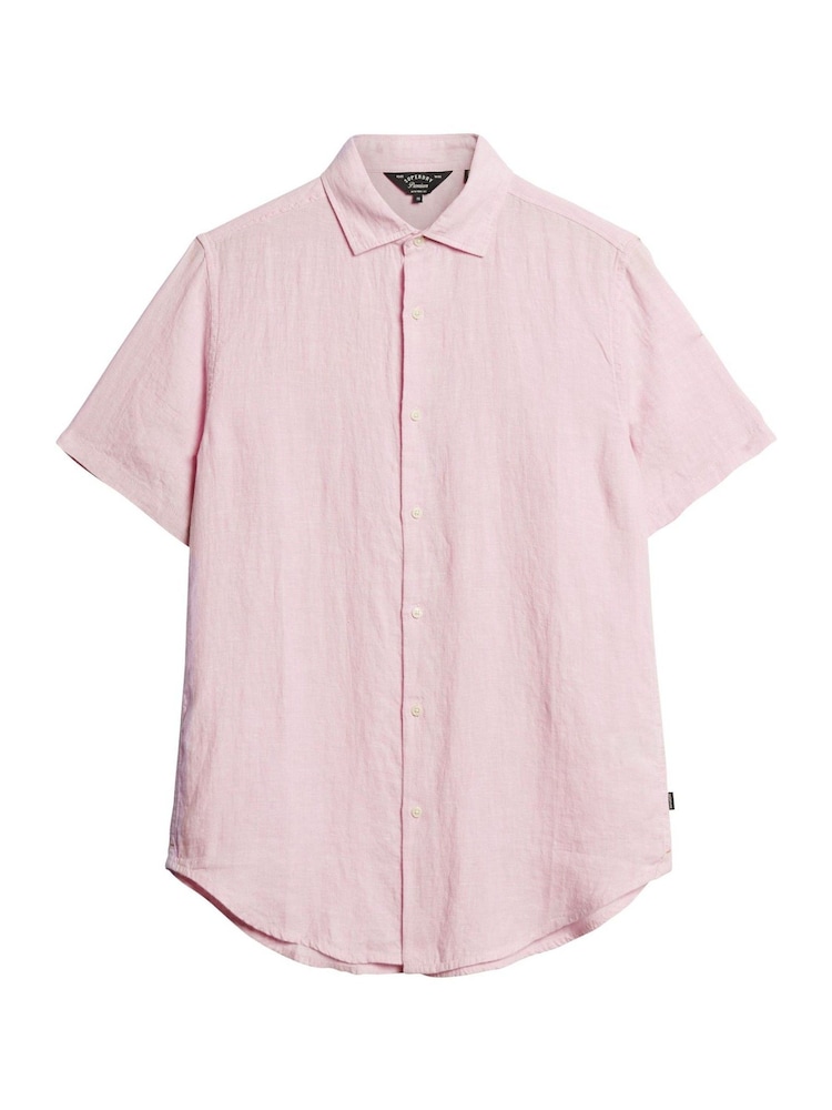 Superdry Pink Studios Casual Short Sleeved Shirt - Image 4 of 4