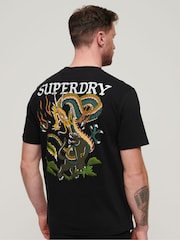Superdry Black Tattoo Graphic Loose T- Shirt - Image 2 of 7