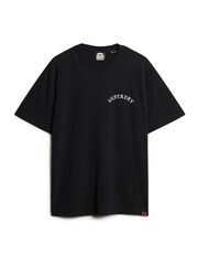 Superdry Black Tattoo Graphic Loose T- Shirt - Image 4 of 7