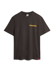Superdry Brown 100% Cotton Tattoo Graphic Loose T-Shirt - Image 5 of 7