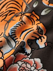 Superdry Brown 100% Cotton Tattoo Graphic Loose T-Shirt - Image 7 of 7
