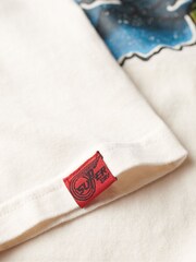Superdry Cream Tattoo Graphic Loose T- Shirt - Image 3 of 6