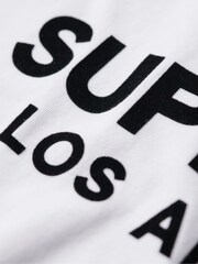Superdry White Luxury Sport Loose T-Shirt - Image 4 of 6