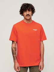 Superdry Orange Luxury Sport Loose T-Shirt - Image 1 of 8