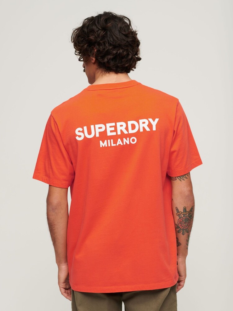 Superdry Orange Luxury Sport Loose T-Shirt - Image 2 of 8