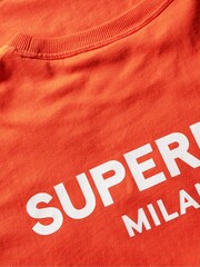 Superdry Orange Luxury Sport Loose T-Shirt - Image 6 of 8