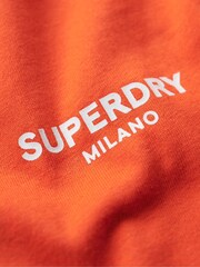 Superdry Orange Luxury Sport Loose T-Shirt - Image 7 of 8