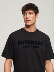 Superdry Black Luxury Sport Loose T-Shirt - Image 3 of 4