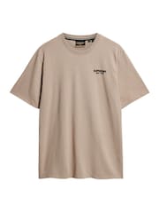 Superdry Brown 100% Cotton Luxury Sport Loose T-Shirt - Image 3 of 5