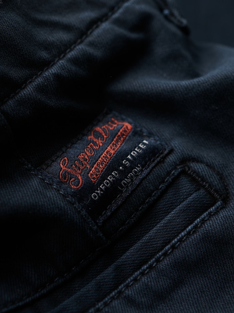 Superdry Blue 100% Cotton International Chino Trousers - Image 6 of 6