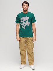 Superdry Light Khaki Baggy Parachute 100% Cotton Trousers - Image 1 of 7