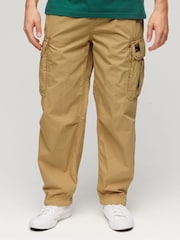 Superdry Light Khaki Baggy Parachute 100% Cotton Trousers - Image 2 of 7