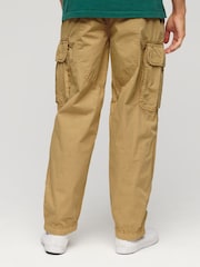 Superdry Light Khaki Baggy Parachute 100% Cotton Trousers - Image 3 of 7