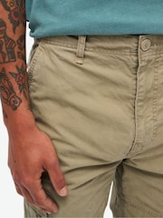 Superdry Brown Baggy Cargo 100% Cotton Trousers - Image 1 of 7