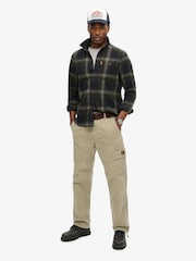 Superdry Brown Baggy Cargo 100% Cotton Trousers - Image 3 of 7