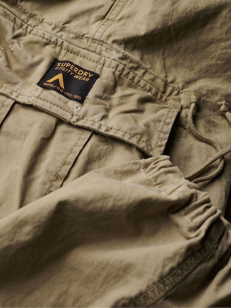 Superdry Brown Baggy Cargo 100% Cotton Trousers - Image 7 of 7
