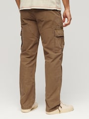Superdry Tan 100% Cotton Baggy Cargo Trousers - Image 2 of 5