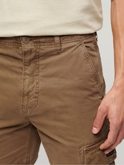 Superdry Tan 100% Cotton Baggy Cargo Trousers - Image 3 of 5