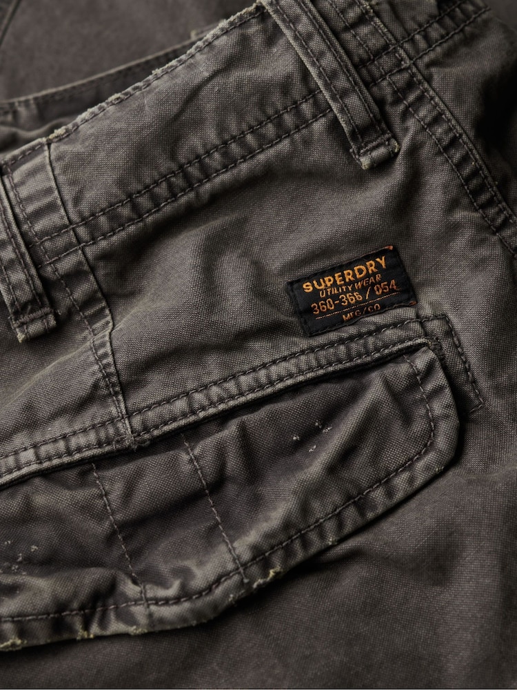 Серый - Superdry Baggy Cargo 100% Cotton Trousers - Изображение 1 из 2