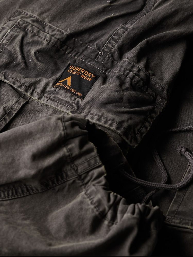 Серый - Superdry Baggy Cargo 100% Cotton Trousers - Изображение 2 из 2