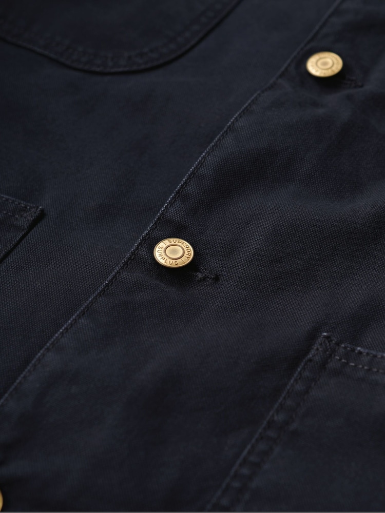 Superdry Eclipse Navy Surplus 4 Pocket Chore Jacket - Image 4 of 4