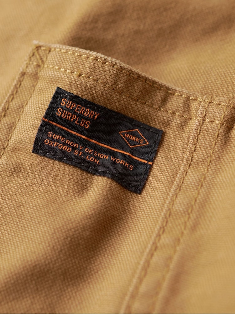 Superdry Brown Surplus 4 Pocket Chore 100% Cotton Jacket - Image 8 of 8