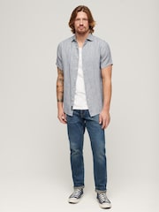 Superdry Grey Studios Casual Linen Short Sleeved Shirt - Image 3 of 6