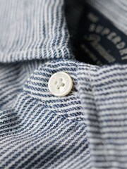 Superdry Grey Studios Casual Linen Short Sleeved Shirt - Image 5 of 6