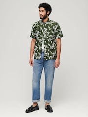 Superdry Green Short Sleeved Beach Shirt - Image 3 of 6