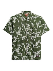Superdry Green Short Sleeved Beach Shirt - Image 4 of 6
