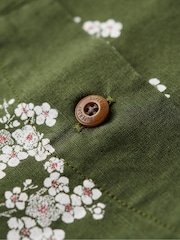 Superdry Green Short Sleeved Beach Shirt - Image 5 of 6